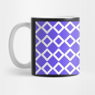 Abstract geometric pattern - blue and white. Mug